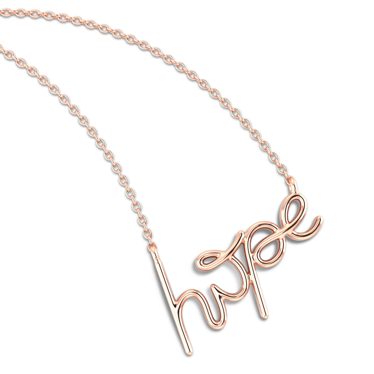 Hope Pendant with Rose Gold Plated