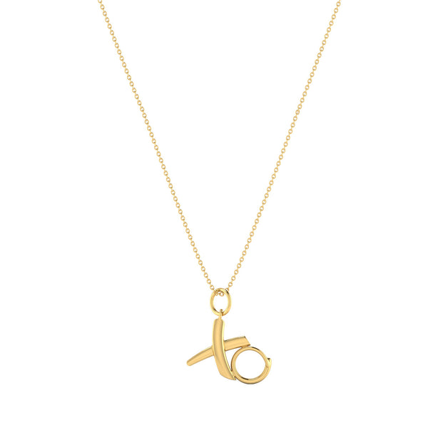 Hugs & Kisses XO Pendant with Gold Plated