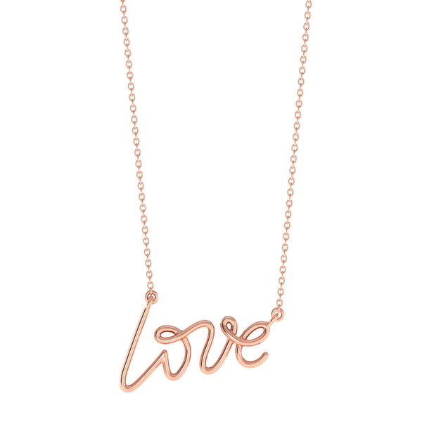 Love Pendant with Rose Gold Plated