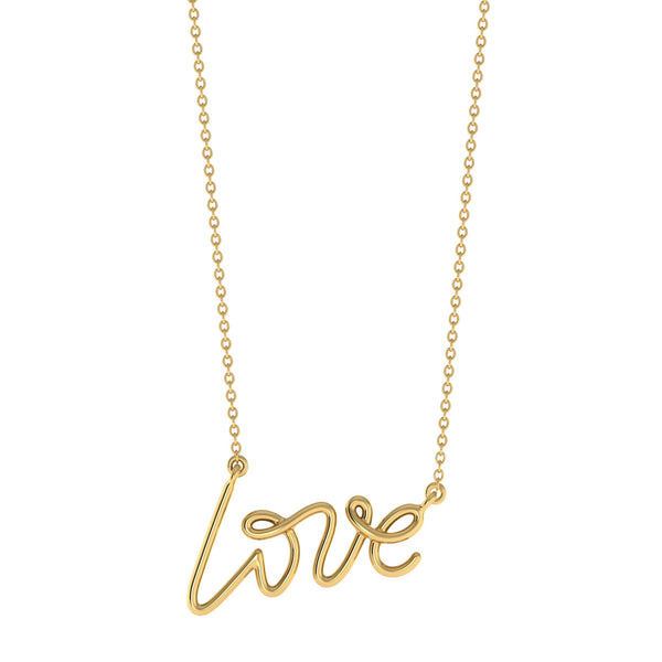 Love Pendant with Gold Plated