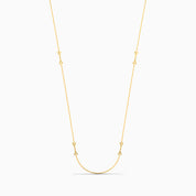 Alokki A CZ Stone Station Necklace