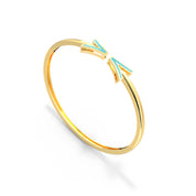 Alokki A Turquoise Wire Bracelet