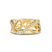 Romantic Floral Floral Band Ring