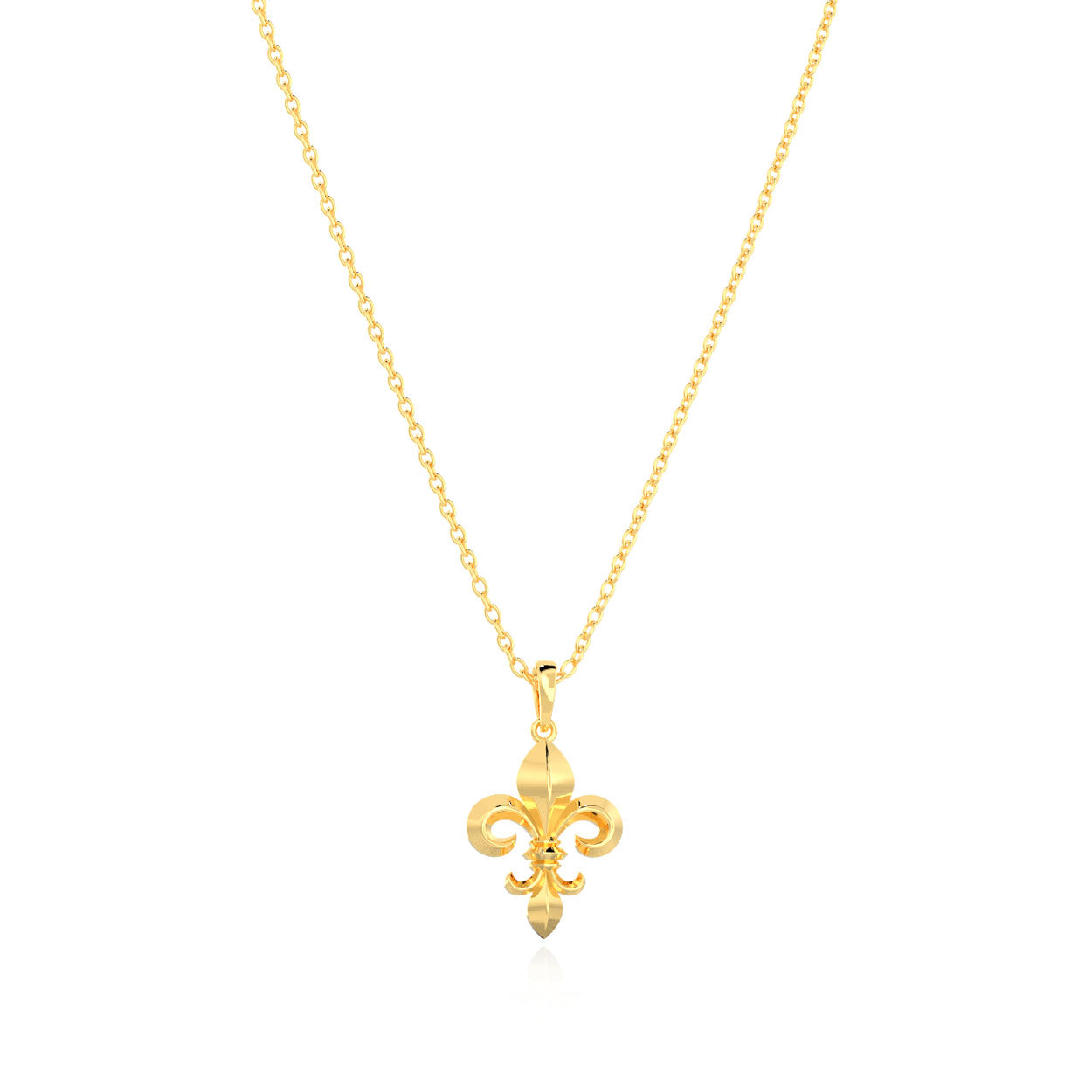 Romantic Floral Fleur De Lis Pendant