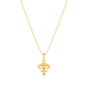 Romantic Floral Fleur De Lis Pendant