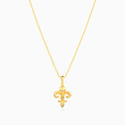 Romantic Floral Fleur De Lis Pendant