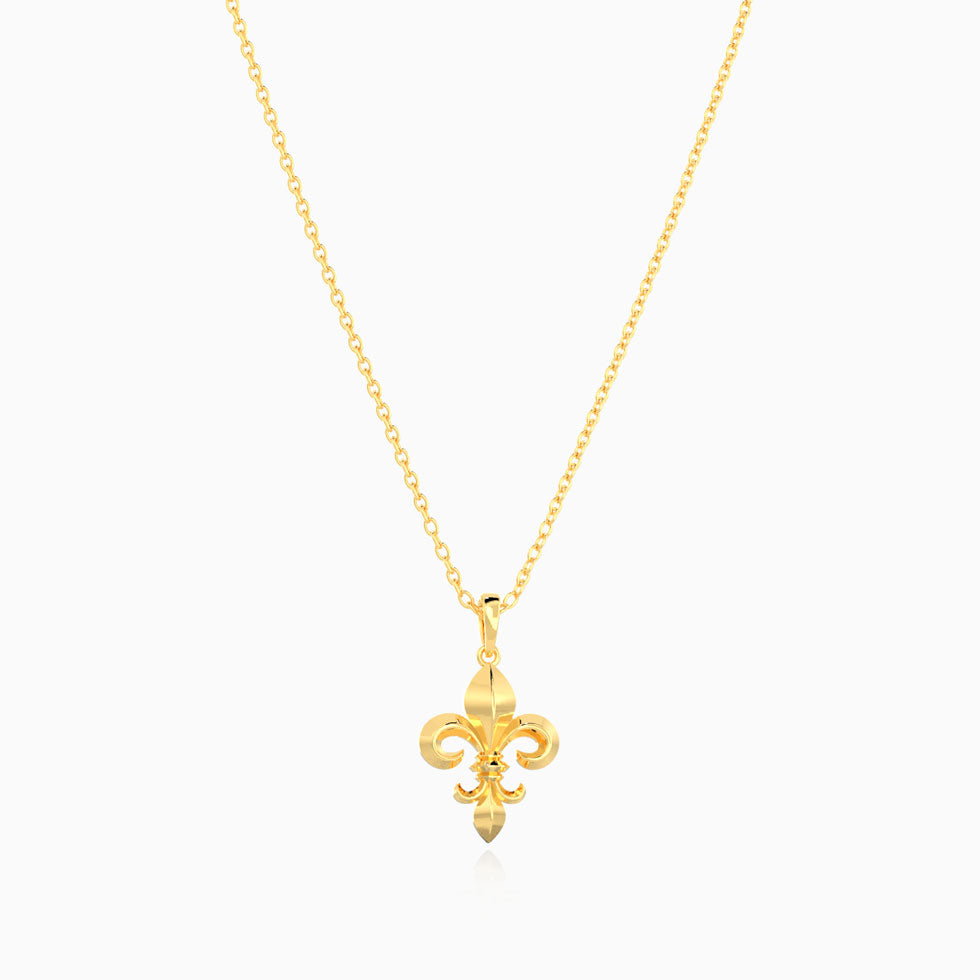 Romantic Floral Fleur De Lis Pendant