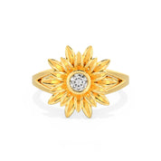 Romantic Floral Sunflower Ring