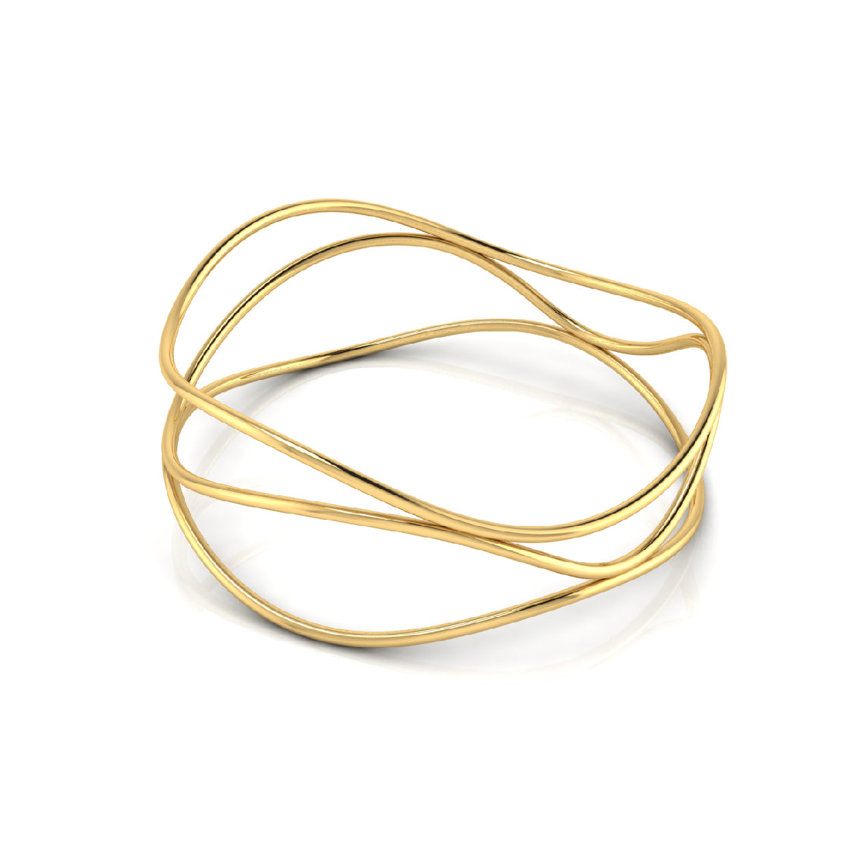 Wave Three-row Bangle